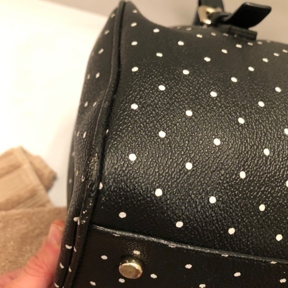 Kate spade black white polka dot bag wallet set - Picture 10 of 16